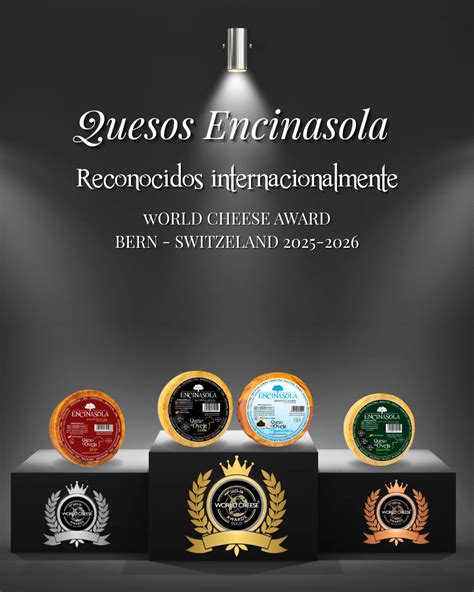 Imagen de los World Cheese Awards con quesos expuestos