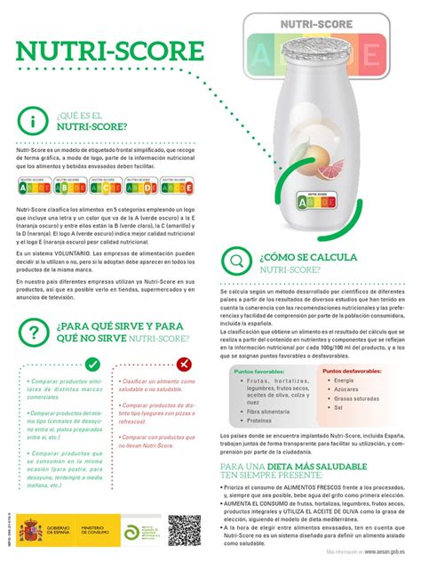 Infografía: NutriScore para diferentes objetivos de salud con el ceviche