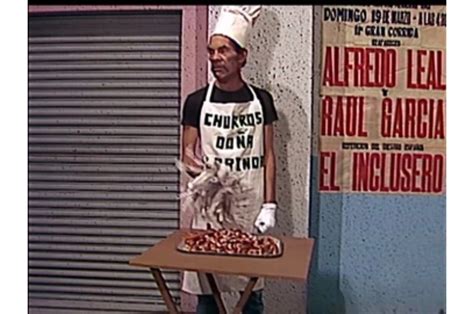 Don Ramón vendiendo churros en la calle
