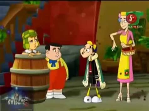 El Chavo y Quico causando desastre en la cocina
