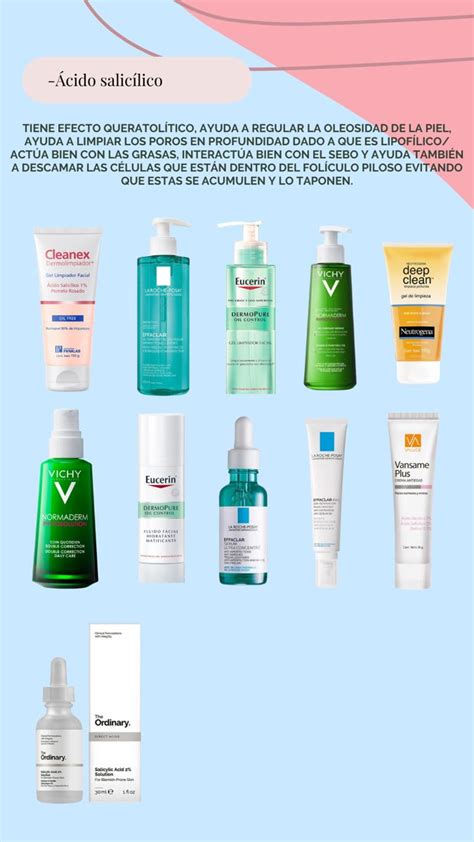 fotografía de ingredientes cosméticos como ácido salicílico, arcilla y niacinamida