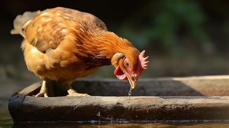 ilustración que muestra el comportamiento de un pollo bebiendo de un niple, con un ángulo de cabeza de 45 grados.