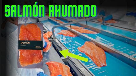 Esquema comparativo del corte manual y a máquina del salmón ahumado