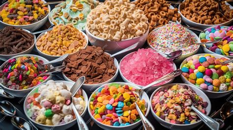 Foto de diferentes toppings para malteadas