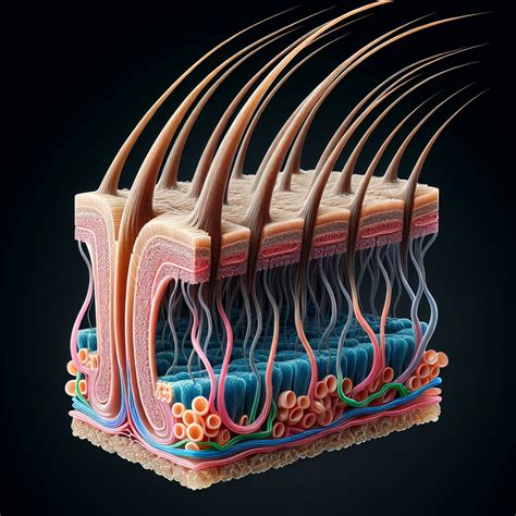 Infografía mostrando la estructura del cabello y los componentes que necesita para estar sano.