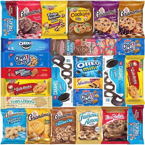 Montaje de varios paquetes de galletas retro discontinuadas