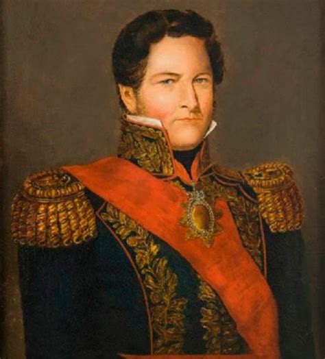 Ilustración de la estancia La Caledonia con Juan Manuel de Rosas y Juan Lavalle