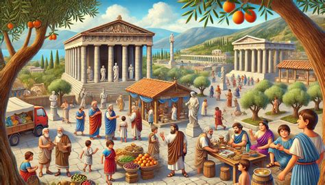 Ilustración de la vida cotidiana en la antigua Esparta