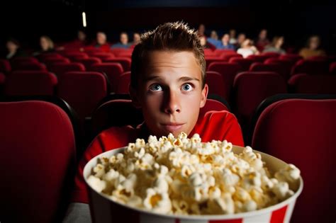 Imagen de una persona comiendo palomitas de maíz caseras mientras ve una película en casa