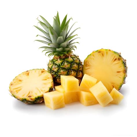 Imagen de una piña cortada mostrando zonas translúcidas en la pulpa