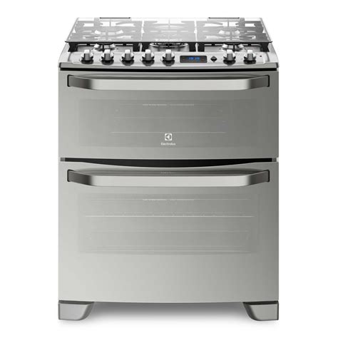 Cocina Electrolux de 5 platos con doble horno y timer digital