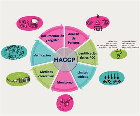 Esquema visual del sistema HACCP aplicado en la industria hortofrutícola.