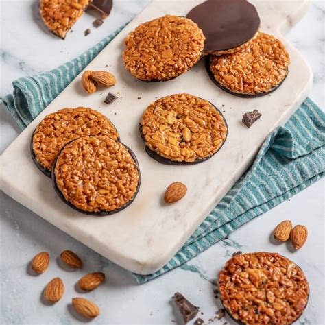 Galletas florentinas de almendras y chocolate sin azúcar