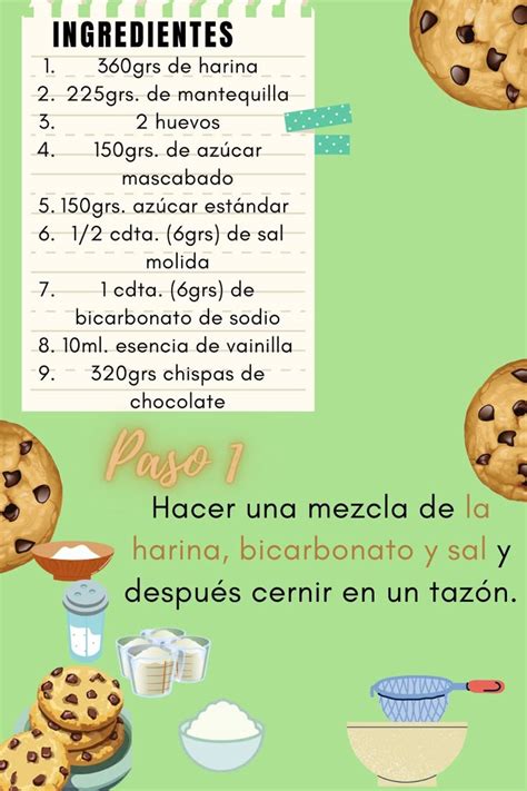 esquema de los pasos para preparar galletas: mezcla, formado de bolitas y horneado