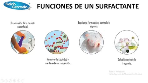 Infografía que muestra las principales categorías de ingredientes: surfactantes, reguladores de pH y propulsores