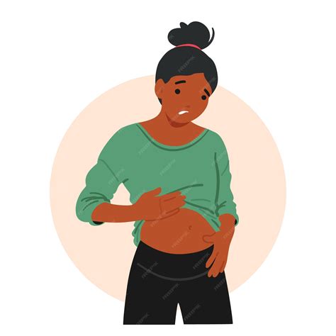 ilustracion de persona con hinchazón abdominal