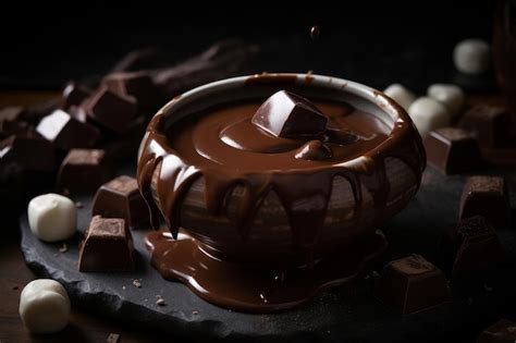 Bol con chocolate derretido y una espátula.