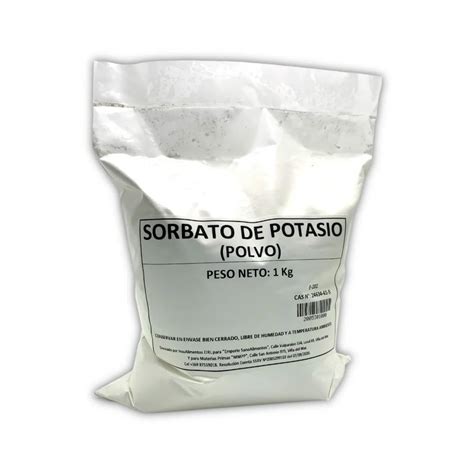 Esquema explicativo de la función del sorbato de potasio como conservante alimentario