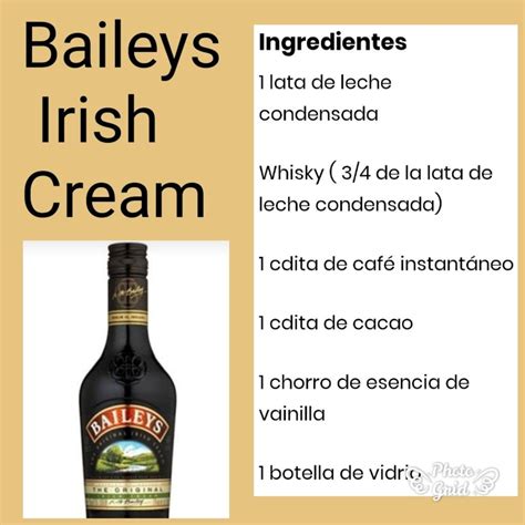 fotografía de los ingredientes para preparar Baileys casero dispuestos sobre una mesa