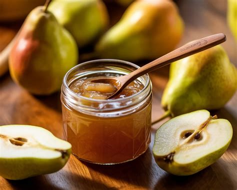 variedad de alimentos para acompañar con mermelada de pera