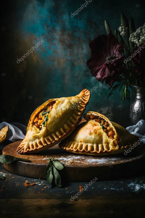 Fotografía gastronómica de empanadas tradicionales chilenas