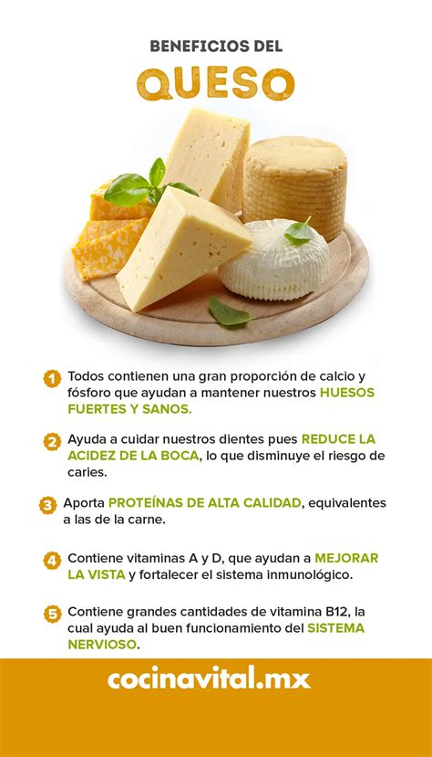 Esquema de las propiedades nutricionales del queso fresco (fósforo, calcio, vitaminas y bajo aporte calórico).