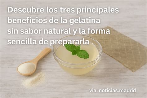 infografía sobre los beneficios de la gelatina sin sabor para la salud