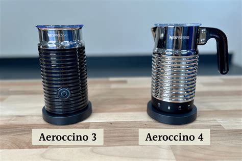 Infografía comparativa de las funciones del Aeroccino 3 y Aeroccino 4