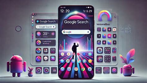 Captura de pantalla de un dispositivo Android con el tema Color Glass aplicado, mostrando iconos y fondos de pantalla con efectos de vidrio y colores.