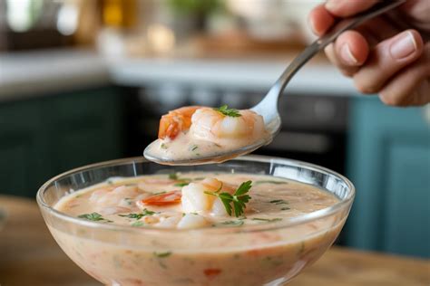 Cóctel de mariscos con salsa rosa listo para servir como relleno