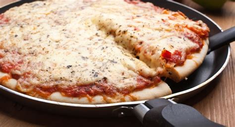Esquema de cocción de pizza en sartén