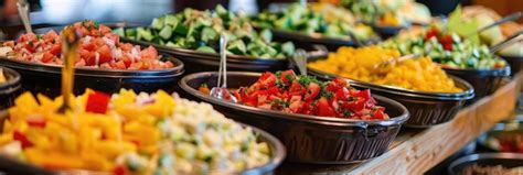 variedad de sándwiches coloridos y apetitosos en un buffet