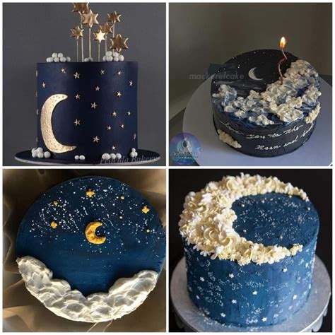 Torta con diseño de luna y bebé dormido para bautizos o baby showers