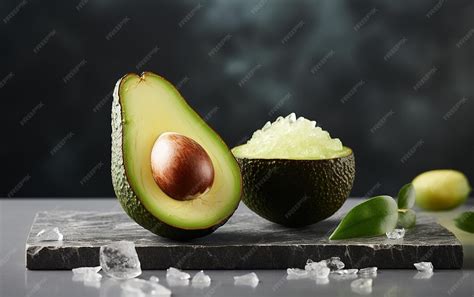 Láminas de aguacate recién cortadas sobre papel film