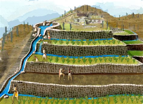 Ilustración de sistemas de riego medievales en Al-Ándalus