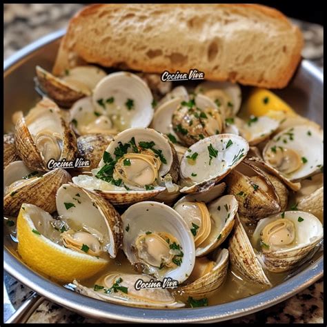 Ingredientes para almejas a la marinera