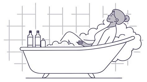 Persona disfrutando de un baño tibio
