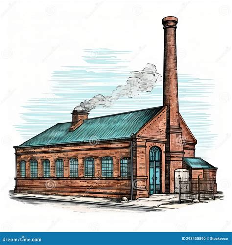 Ilustración de una fábrica de pasta antigua o artesanal