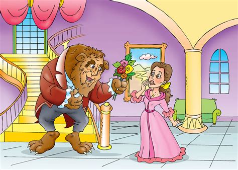 Niños jugando con el personaje de Bella de La Bella y La Bestia