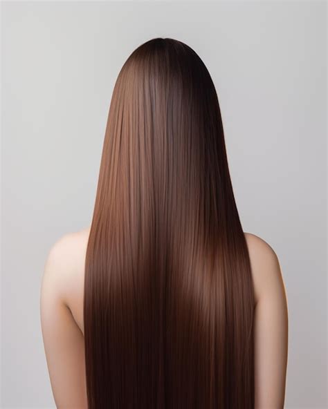 Mujer con cabello liso, brillante y de aspecto saludable después de un tratamiento de keratina