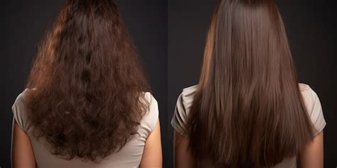 comparativa visual: cabello antes y después del tratamiento de queratina
