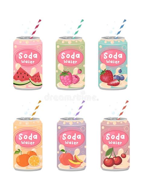 Ilustración de sodas efervescentes con toques frutales y especiados