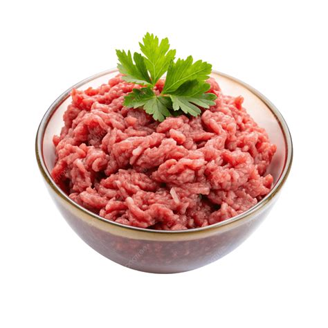 Carne picada de cerdo fresca en un bol, lista para mezclar