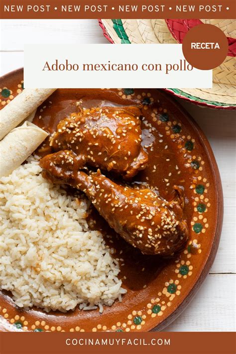 infografía detallando los pasos de la receta de adobo para pollo