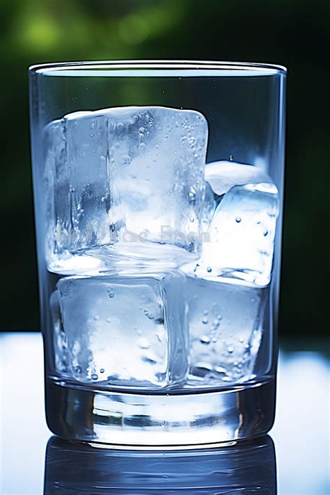 Imagen de un vaso siendo llenado con hielo picado hasta el borde.