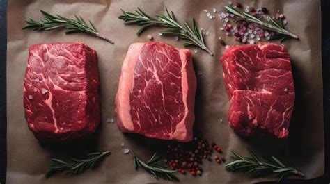 Cortes de carne de res fresca, champiñones y cebollino