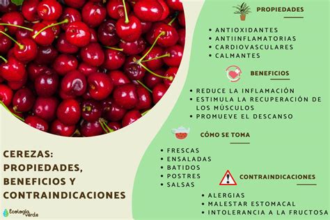Infografía comparativa de diferentes tipos de cerezas para repostería, mostrando sus características y usos