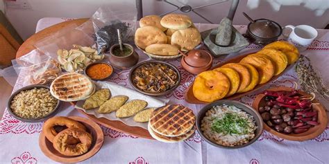 Esquema de la dieta tradicional Mapuche con alimentos y fuentes