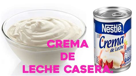 Ingredientes para media crema casera (leche, crema de leche) en tazones