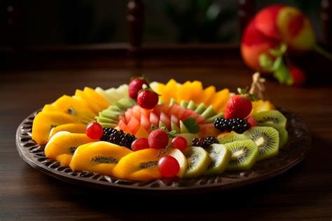 Foto de diversas panquecas saludables en un plato con frutas